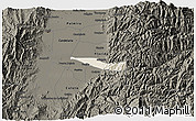 Shaded Relief 3D Map of Miranda, darken