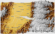 Shaded Relief 3D Map of Miranda, physical outside