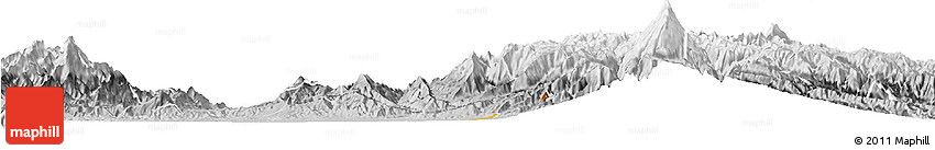 Physical Horizon Map of Miranda, lighten, desaturated