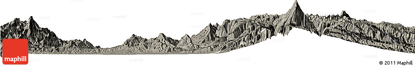 Shaded Relief Horizon Map of Miranda, darken