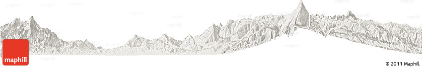 Shaded Relief Horizon Map of Miranda, lighten