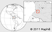 Blank Location Map of Miranda, highlighted country