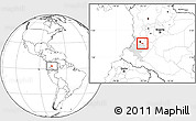 Blank Location Map of Miranda, highlighted parent region