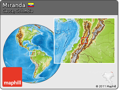 Physical Location Map of Miranda