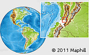 Physical Location Map of Miranda, highlighted parent region