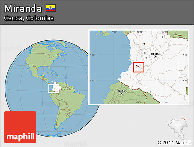 Savanna Style Location Map of Miranda, highlighted country
