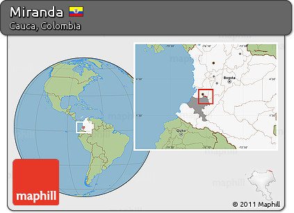 Savanna Style Location Map of Miranda, highlighted country, highlighted parent region
