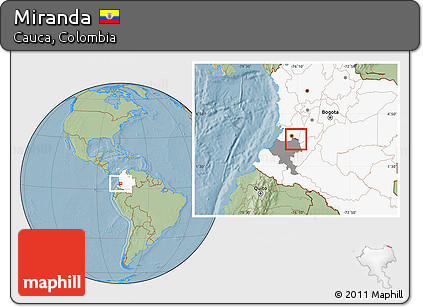 Savanna Style Location Map of Miranda, highlighted country, highlighted parent region, hill shading