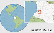 Savanna Style Location Map of Miranda, highlighted country
