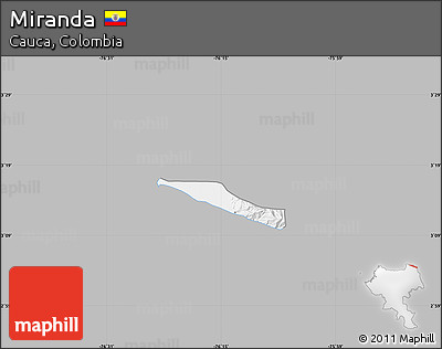 Gray Map of Miranda, single color outside