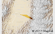Physical Map of Miranda, lighten