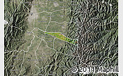 Satellite Map of Miranda, semi-desaturated
