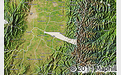 Shaded Relief Map of Miranda, satellite outside