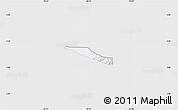 Silver Style Map of Miranda, single color outside