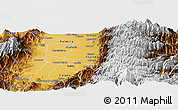 Physical Panoramic Map of Miranda