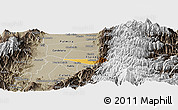 Physical Panoramic Map of Miranda, semi-desaturated