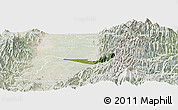 Satellite Panoramic Map of Miranda, lighten