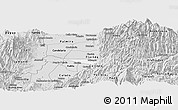 Silver Style Panoramic Map of Miranda