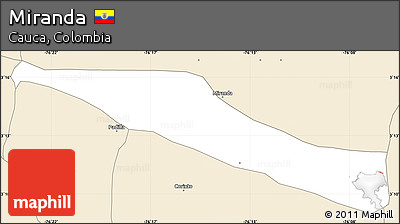 Classic Style Simple Map of Miranda