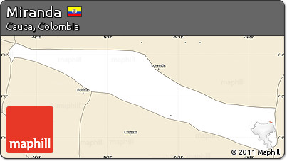 Classic Style Simple Map of Miranda