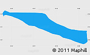 Political Simple Map of Miranda, single color outside