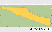 Savanna Style Simple Map of Miranda, single color outside