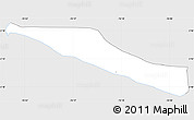 Silver Style Simple Map of Miranda, single color outside