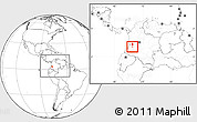 Blank Location Map of Padilla, within the entire country