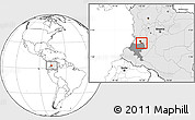 Blank Location Map of Padilla, highlighted country, highlighted parent region