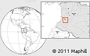 Blank Location Map of Padilla, highlighted country