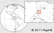 Blank Location Map of Padilla, highlighted parent region