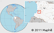 Gray Location Map of Padilla, highlighted country