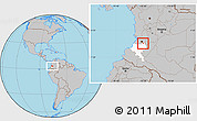 Gray Location Map of Padilla, highlighted parent region