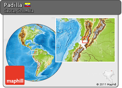 Physical Location Map of Padilla, highlighted parent region