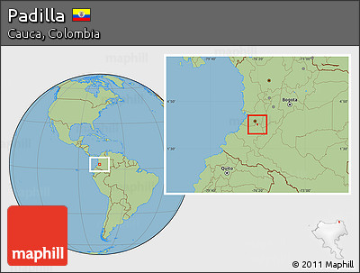 Savanna Style Location Map of Padilla