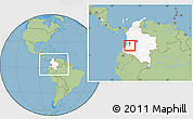 Savanna Style Location Map of Padilla, highlighted country, within the entire country