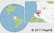 Savanna Style Location Map of Padilla, highlighted country, highlighted parent region