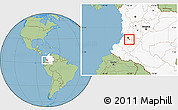 Savanna Style Location Map of Padilla, highlighted country