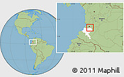 Savanna Style Location Map of Padilla, highlighted parent region