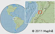 Savanna Style Location Map of Padilla, hill shading