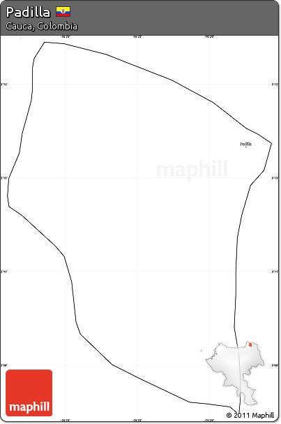 Blank Simple Map of Padilla, cropped outside