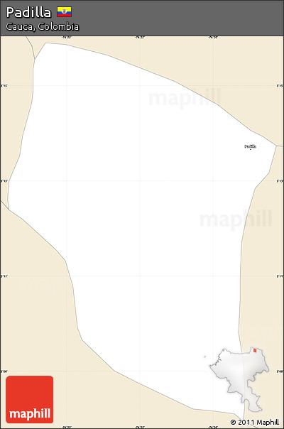 Classic Style Simple Map of Padilla