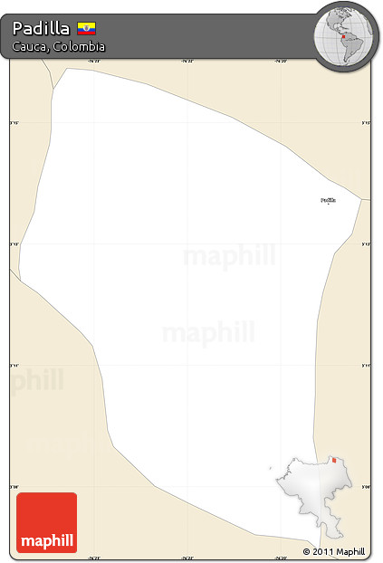 Classic Style Simple Map of Padilla