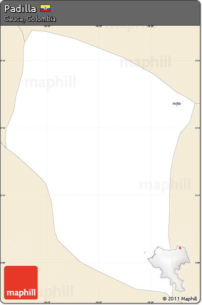 Classic Style Simple Map of Padilla