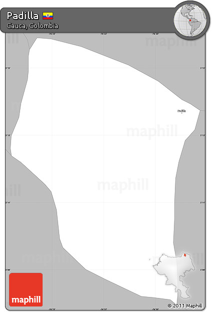 Gray Simple Map of Padilla