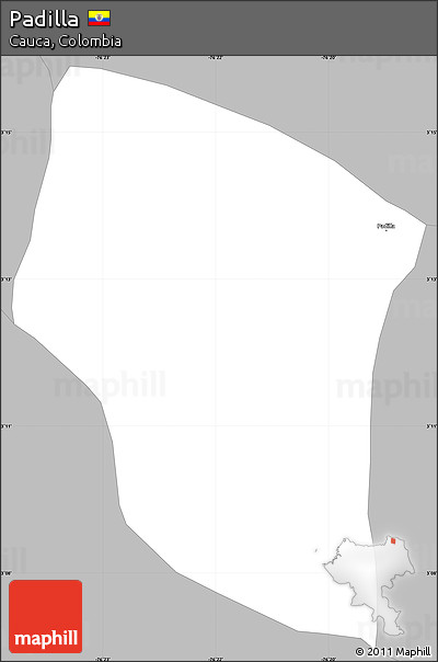 Gray Simple Map of Padilla