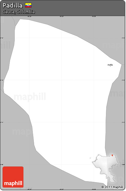 Gray Simple Map of Padilla