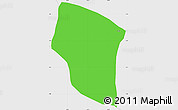 Political Simple Map of Padilla, single color outside, borders and labels