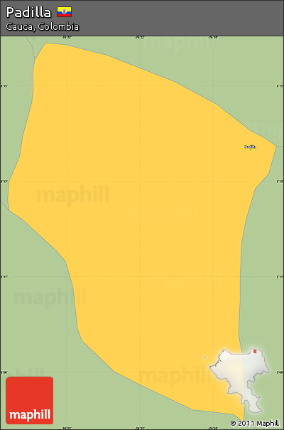 Savanna Style Simple Map of Padilla