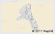 Classic Style 3D Map of Paez, single color outside